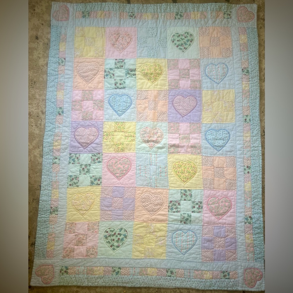 Vintage Quilted baby blanket